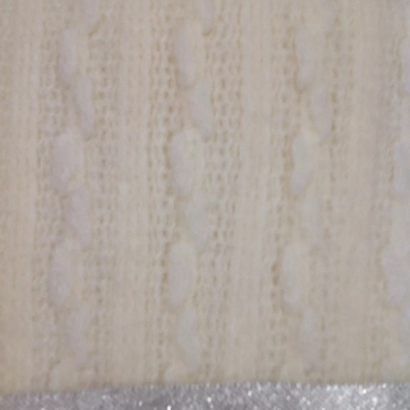 NIP NY and Co white cable fringe scarf gloves set - Picture 4 of 9